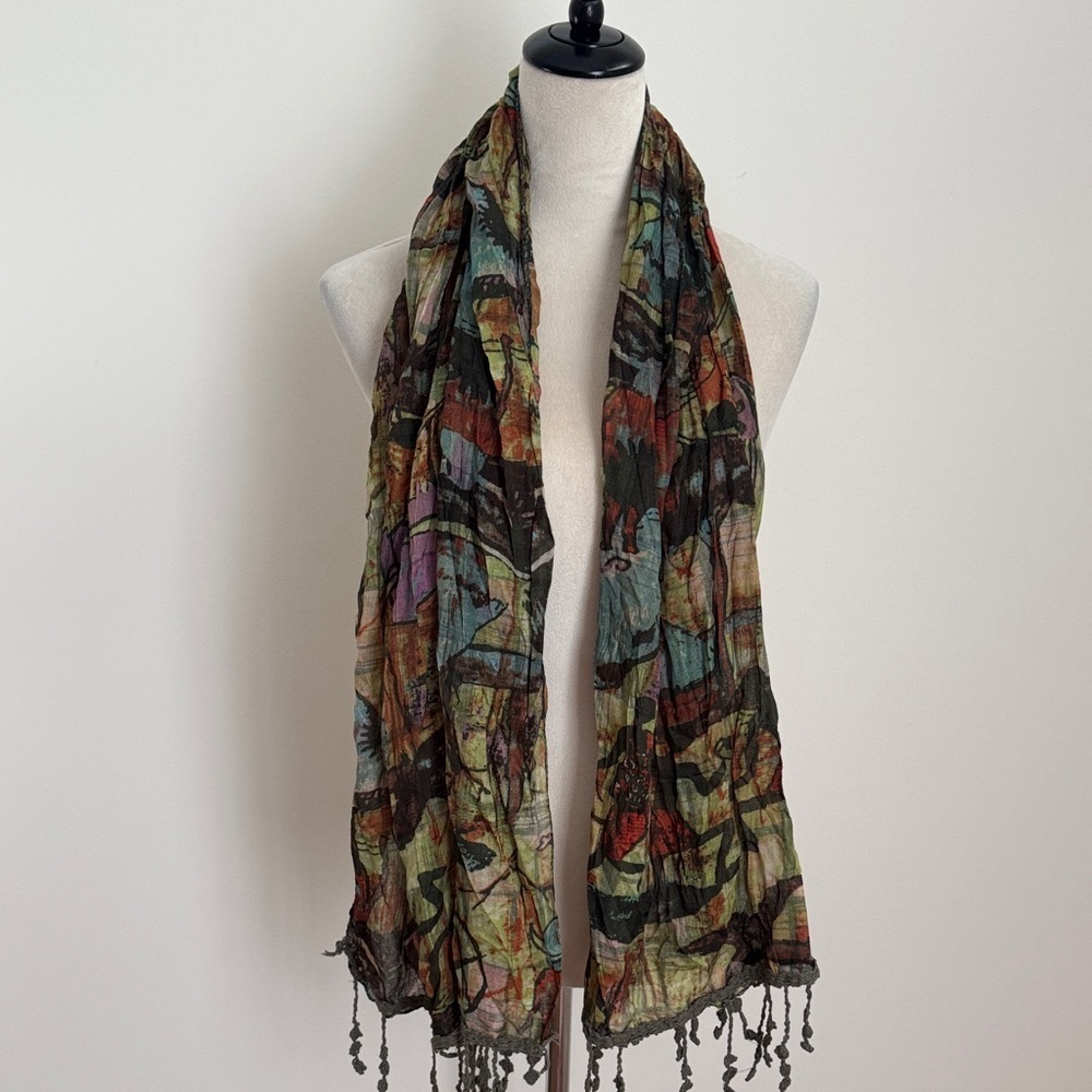 Multicolor Abstract Women's Scarf